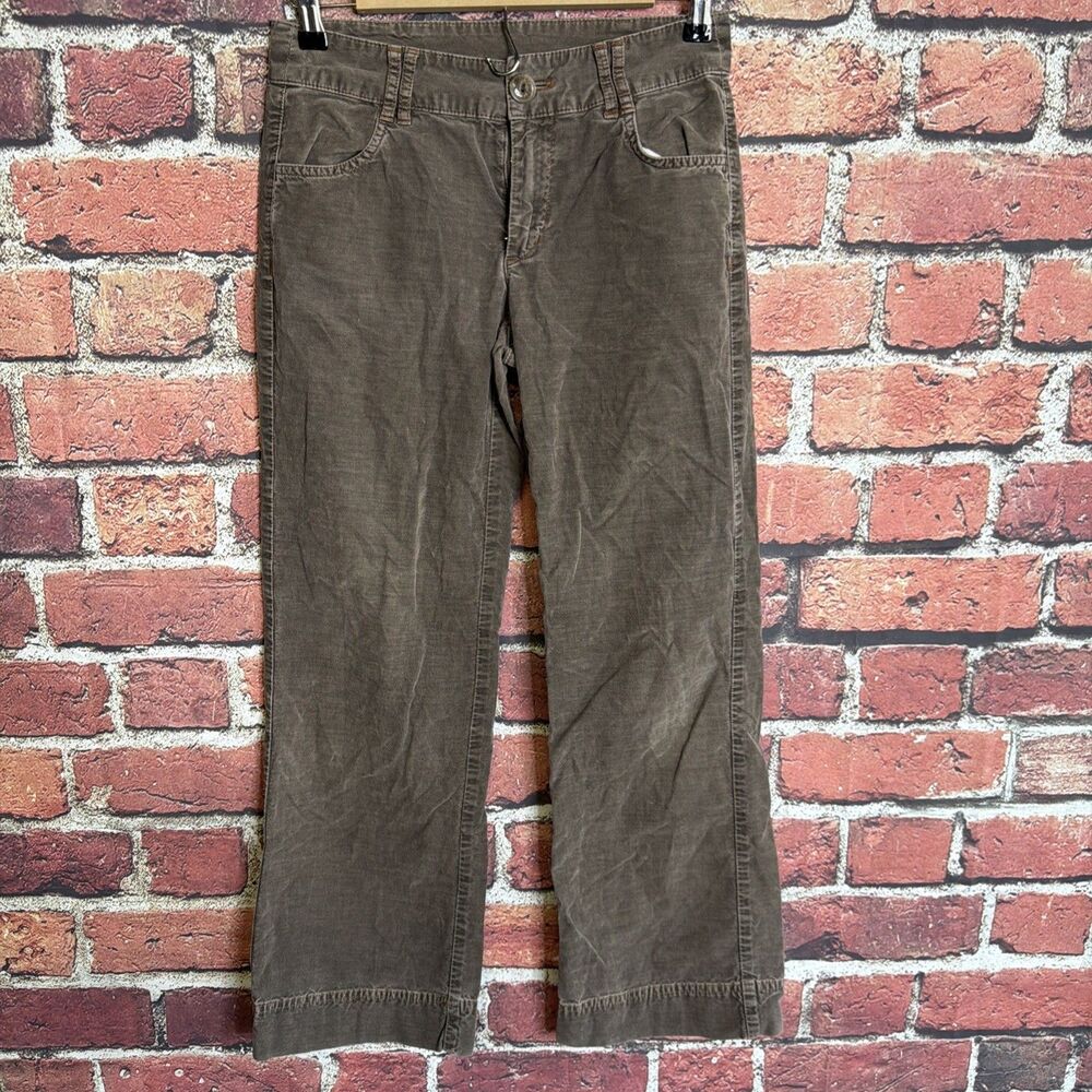 Sundance Cotton Blend Pants Women's 2 Petite Brown Boho Minimalist